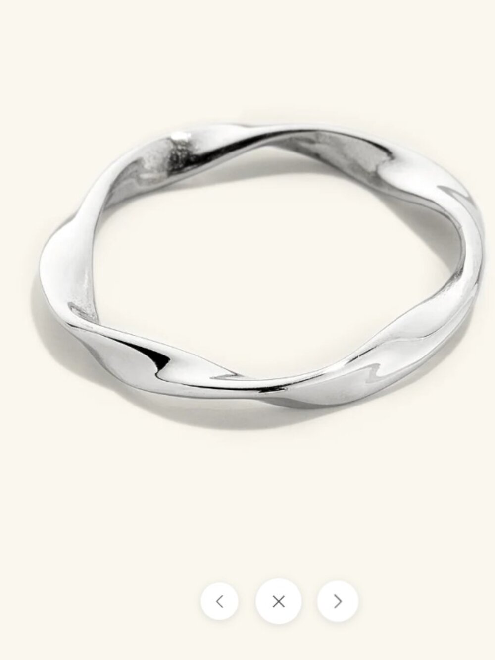 Nominal brand Essential Ripple ring - silver size 10 | NWT